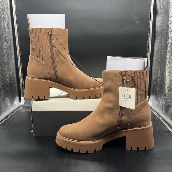 A.n.a. womens Marie Cognac bootie size 8.5 M NEW - Picture 2 of 8